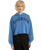 The Dickies Womens Hollywood Cropped Hoodie in Dutch Blue