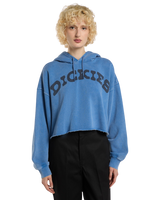 The Dickies Womens Hollywood Cropped Hoodie in Dutch Blue