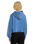 The Dickies Womens Hollywood Cropped Hoodie in Dutch Blue
