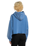 The Dickies Womens Hollywood Cropped Hoodie in Dutch Blue