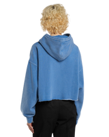 The Dickies Womens Hollywood Cropped Hoodie in Dutch Blue