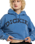 The Dickies Womens Hollywood Cropped Hoodie in Dutch Blue