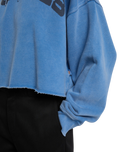 The Dickies Womens Hollywood Cropped Hoodie in Dutch Blue