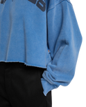 The Dickies Womens Hollywood Cropped Hoodie in Dutch Blue