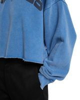 The Dickies Womens Hollywood Cropped Hoodie in Dutch Blue