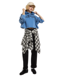 The Dickies Womens Hollywood Cropped Hoodie in Dutch Blue