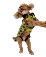 Dog Dryrobe in Green Camo & Black