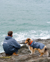 Dog Dryrobe in Dark Grey & Orange