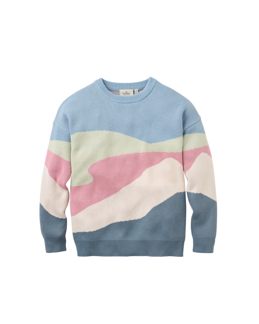 The Passenger Womens Scenic Knitted Jumper in Scenic Stormy Blue