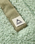 Clover Sherpa Hooded Fleece Jacket in Pistachio