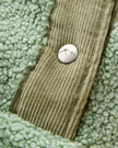 Clover Sherpa Hooded Fleece Jacket in Pistachio