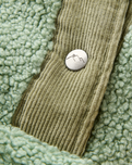 Clover Sherpa Hooded Fleece Jacket in Pistachio