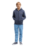 The Billabong Boys Boys Arch Sherpa Zip Hoodie in Ombre Blue
