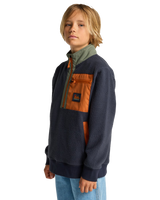 The Billabong Boys Boys Adventure Division Boundary Shore Fleece Jacket in Ombre Blue