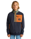The Billabong Boys Boys Adventure Division Boundary Shore Fleece Jacket in Ombre Blue