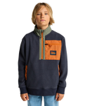 The Billabong Boys Boys Adventure Division Boundary Shore Fleece Jacket in Ombre Blue