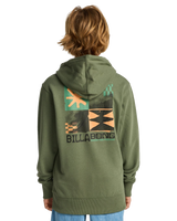 The Billabong Boys Boys Foundation Hoodie in Moss Green