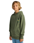The Billabong Boys Boys Foundation Hoodie in Moss Green