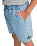 The Billabong Boys Boys Larry Cord Denim Shorts in Bleach
