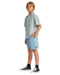 The Billabong Boys Boys Larry Cord Denim Shorts in Bleach