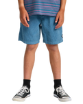 The Billabong Boys Boys Larry Cord Shorts in Real Teal