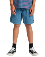 The Billabong Boys Boys Larry Cord Shorts in Real Teal