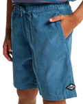 The Billabong Boys Boys Larry Cord Shorts in Real Teal