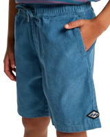 The Billabong Boys Boys Larry Cord Shorts in Real Teal