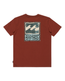The Billabong Boys Boys Stamp T-Shirt in Brick