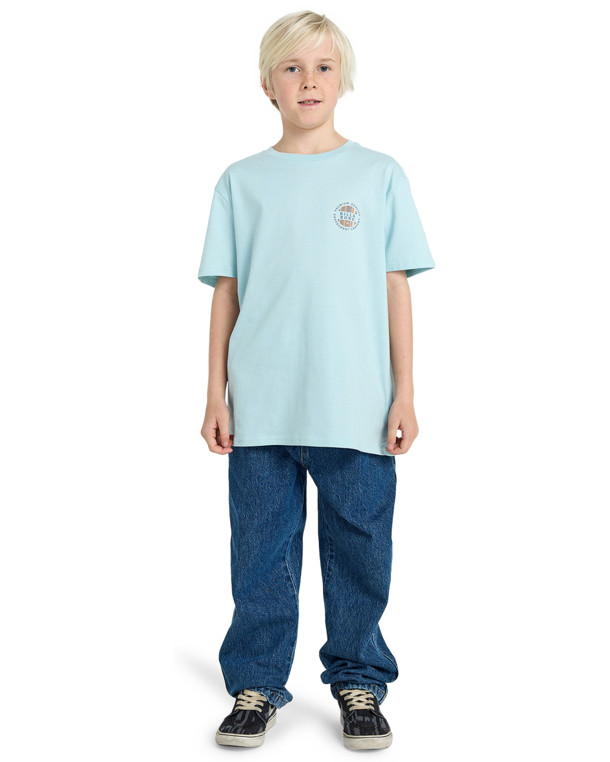 The Billabong Boys Boys Rotor Fill T-Shirt in Dusty Blue