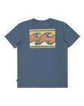 The Billabong Boys Boys Crayon Wave T-Shirt in Slate Blue