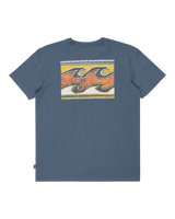 The Billabong Boys Boys Crayon Wave T-Shirt in Slate Blue