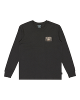 The Billabong Boys Boys Double Spread Long Sleeve T-Shirt in Washed Black