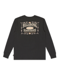 The Billabong Boys Boys Double Spread Long Sleeve T-Shirt in Washed Black