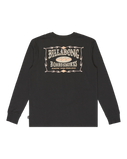 The Billabong Boys Boys Double Spread Long Sleeve T-Shirt in Washed Black
