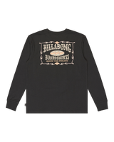 The Billabong Boys Boys Double Spread Long Sleeve T-Shirt in Washed Black