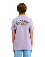 The Billabong Boys Boys Burn Out T-Shirt in Purple Ash