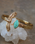 Elder Bird Turquoise Cuff in Gold Plated Brass