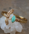 Elder Bird Turquoise Cuff in Gold Plated Brass