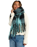 On The Fringes Scarf in Misty Blue