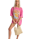 The Billabong Womens Crochet Bag in White Cap