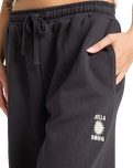 The Billabong Womens So Sunny Joggers in Black Pebble