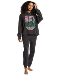 The Billabong Womens Keep It Up Hoodie in Black Sands