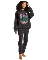 The Billabong Womens Keep It Up Hoodie in Black Sands
