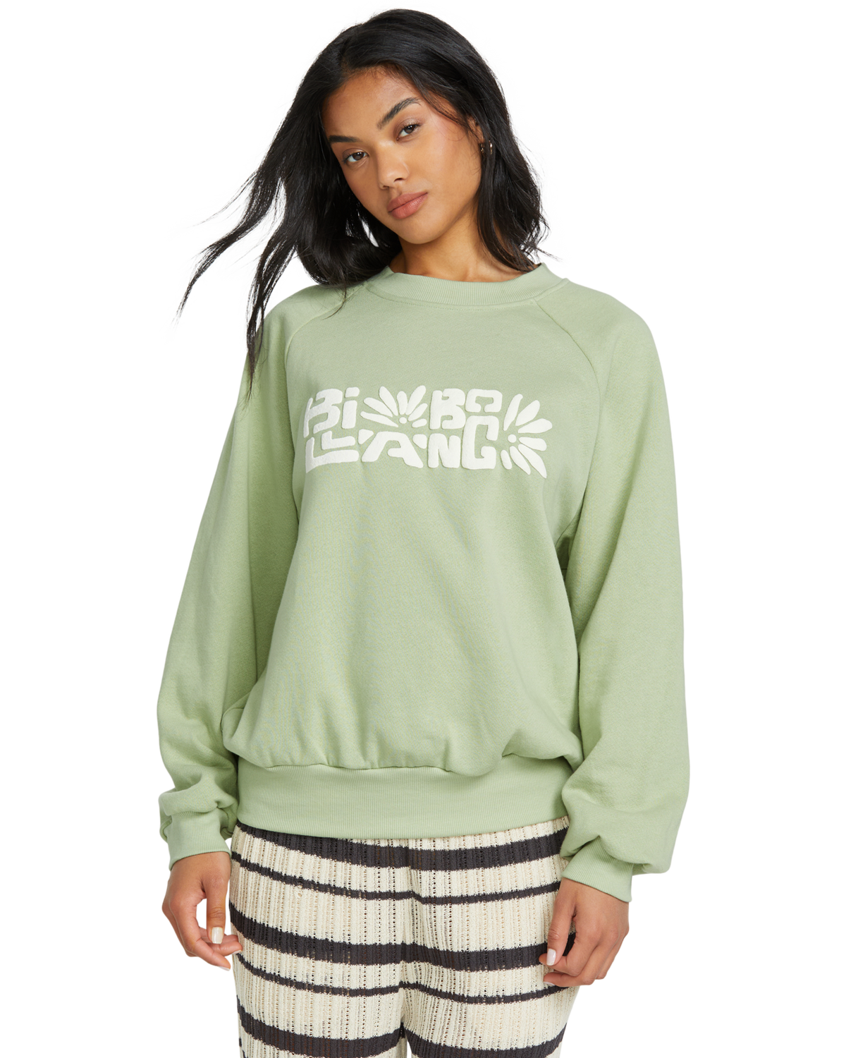 The Billabong Womens The Waves Sweatshirt in Pistachio