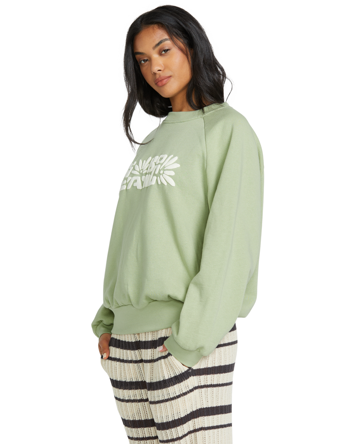 The Billabong Womens The Waves Sweatshirt in Pistachio