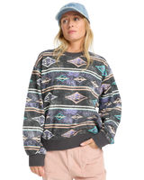 The Billabong Womens High Tides Brooklyn Sweatshirt in Off Black