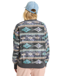 The Billabong Womens High Tides Brooklyn Sweatshirt in Off Black