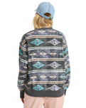 The Billabong Womens High Tides Brooklyn Sweatshirt in Off Black
