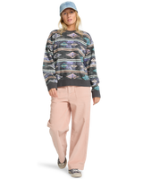 The Billabong Womens High Tides Brooklyn Sweatshirt in Off Black